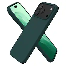 Ornarto - for iPhone 18 Pro Case 6.3", Slim Liquid Silicone Soft Gel Rubber Shockproof Protective Case - Olive Green