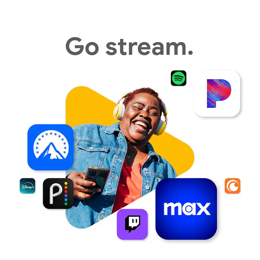 Go stream. Disney+ P B max.