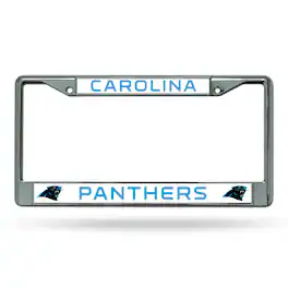 Rico Industries - Carolina Football Panthers Chrome Metal License Plate Frame - Multi