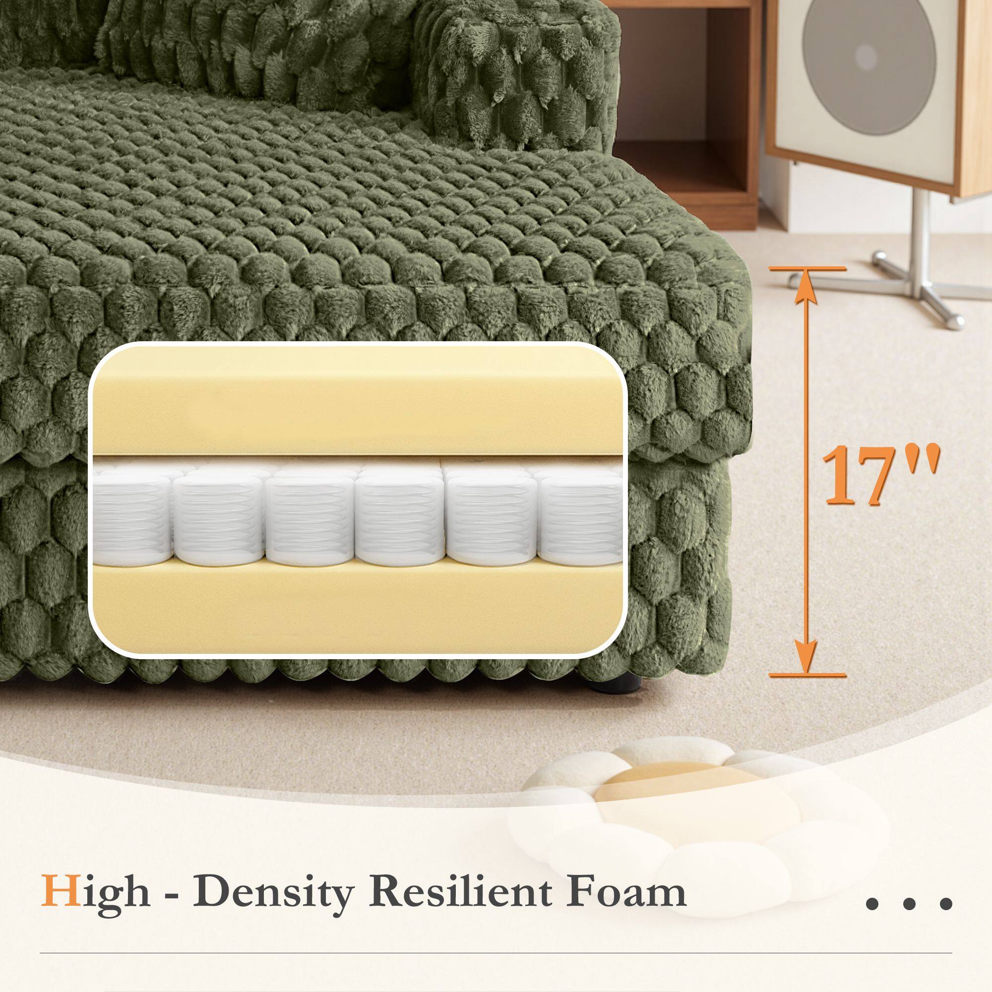 17" High-Density Resilient Foam