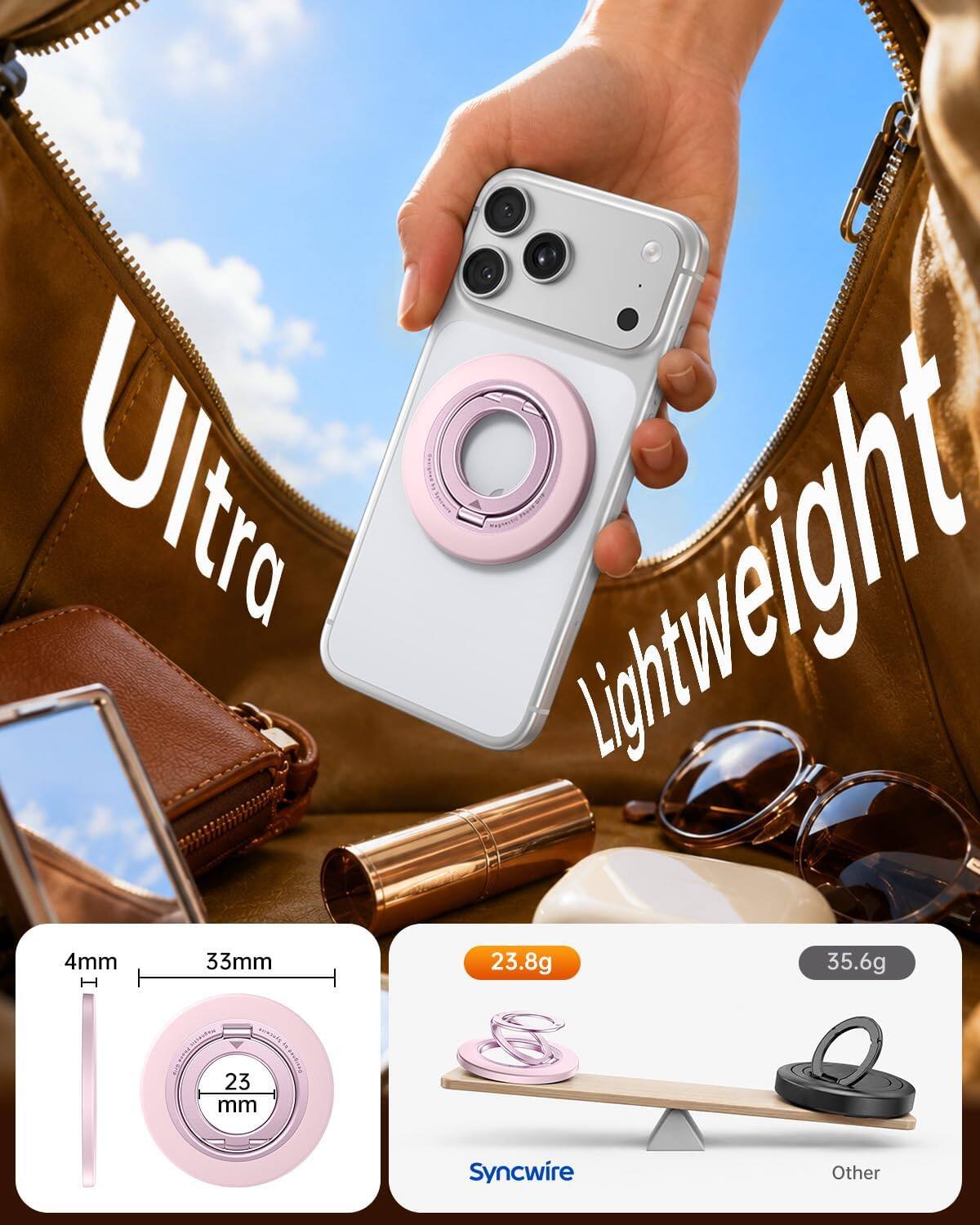 Ultra Lightweight  
4mm  
33mm  
23.8g  
35.6g  
23mm  
Syncwire  
Other