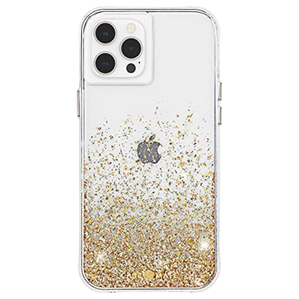 Front. Case-Mate - Case Mate 10 FT Drop Protection Twinkle Ombre Case For iphone 12/ iphone 12 Pro - Twinkle Gold.