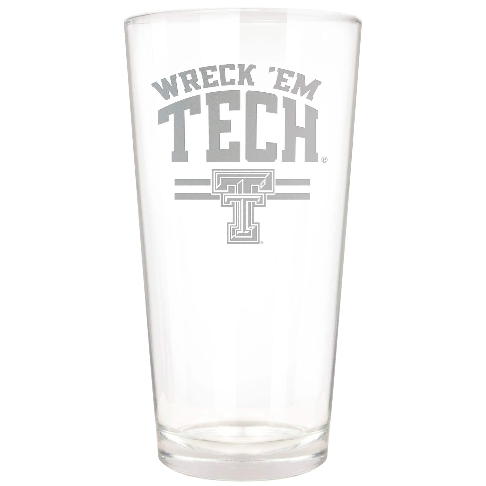 Great American Products - Texas Tech Red Raiders Etched 16oz. Rally Cry Pint Glass - Multicolor