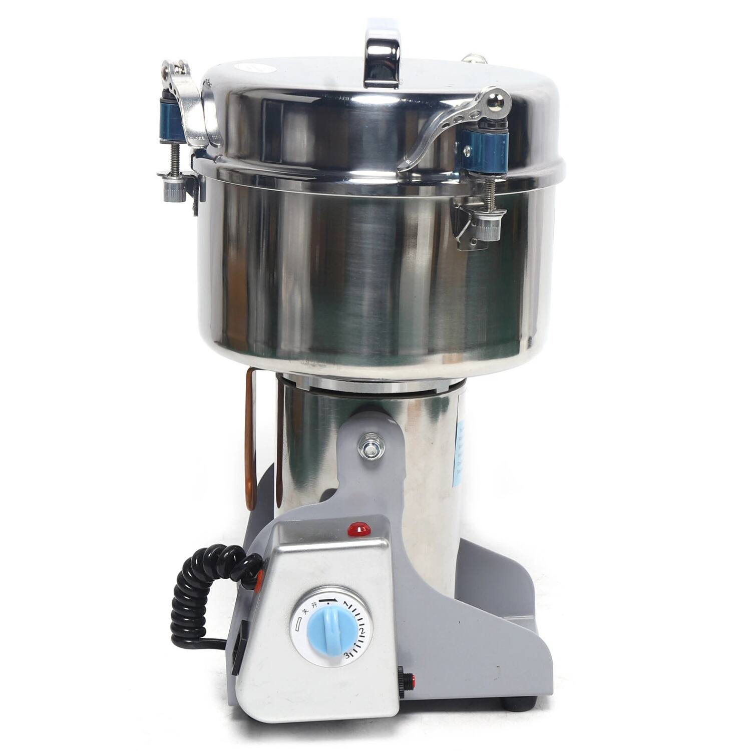 Angle. Stock Preferred - Kitchen Commercial Electric Grain Grinder 4100W - Silver.