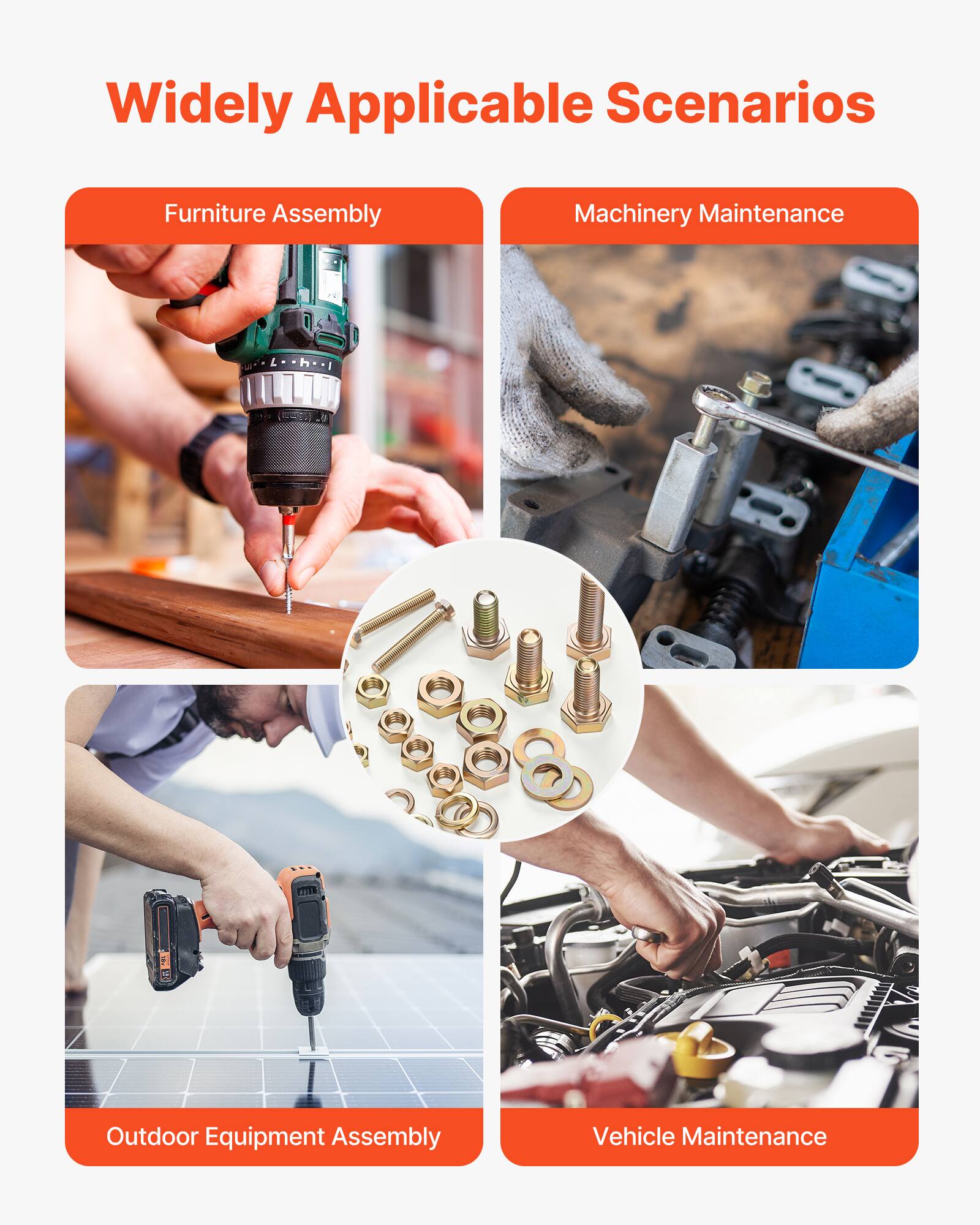 Widely Applicable Scenarios

- Furniture Assembly
- Machinery Maintenance
- Outdoor Equipment Assembly
- Vehicle Maintenance