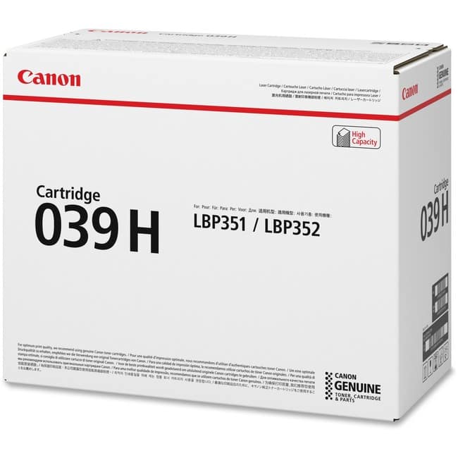 Canon - 039H Original Toner Cartridge - Laser - High Yield - 25000 Pages - Black - 1 Each price history on PriceWatchPro