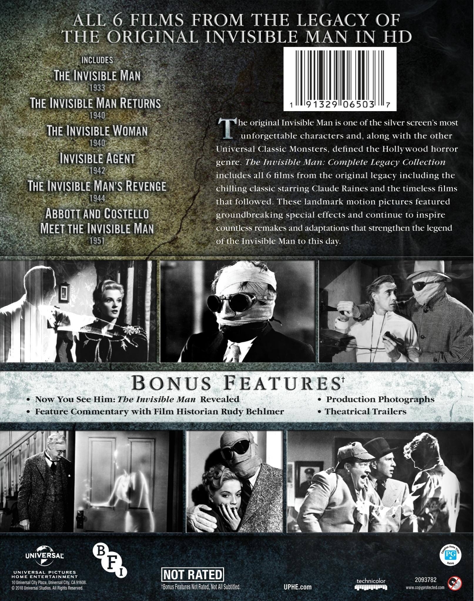 Angle. The Invisible Man: Complete Legacy Collection (Box Set) [Blu-ray].