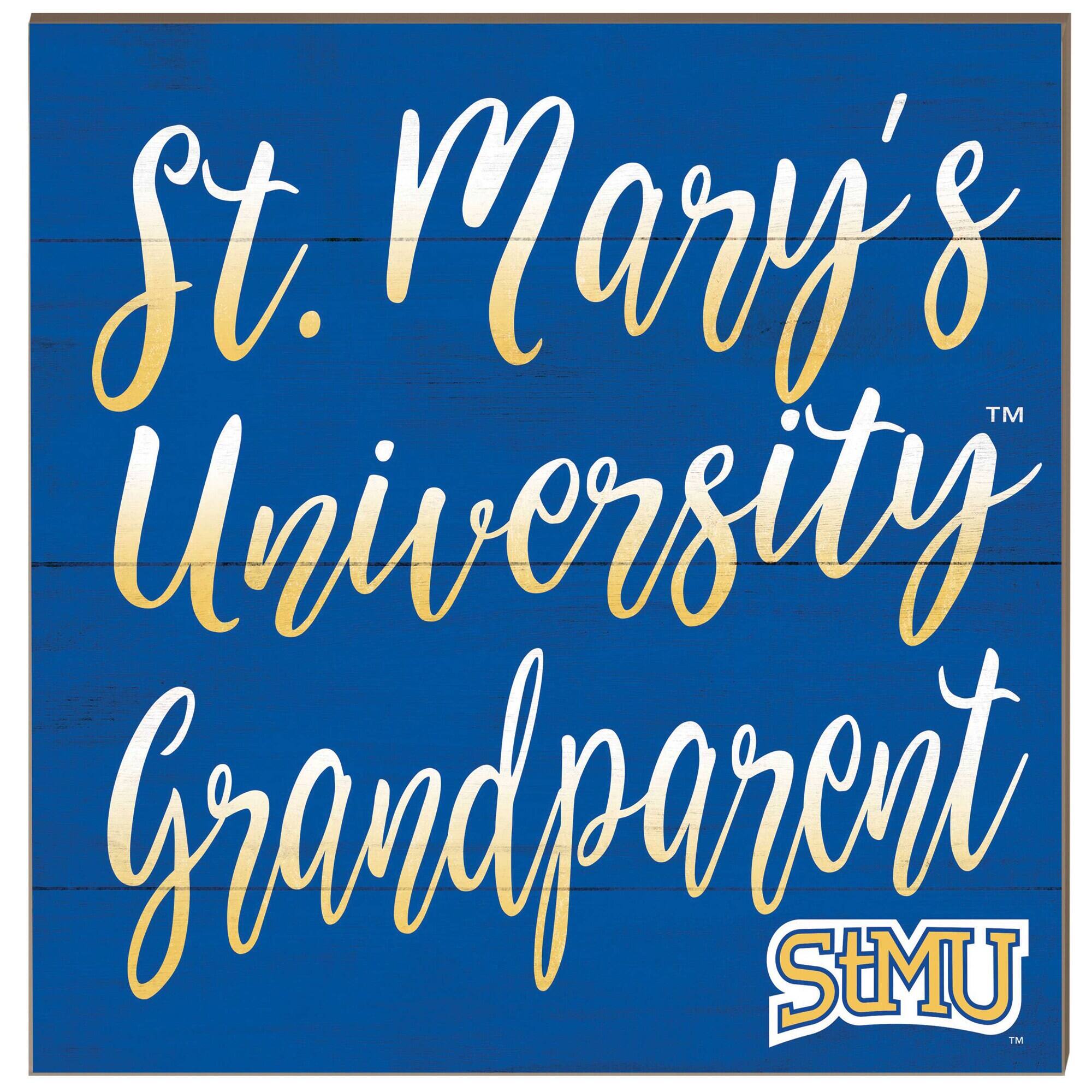 Jardine - St. Mary's University Rattlers 10'' x 10'' Grandparent Plaque - Blue