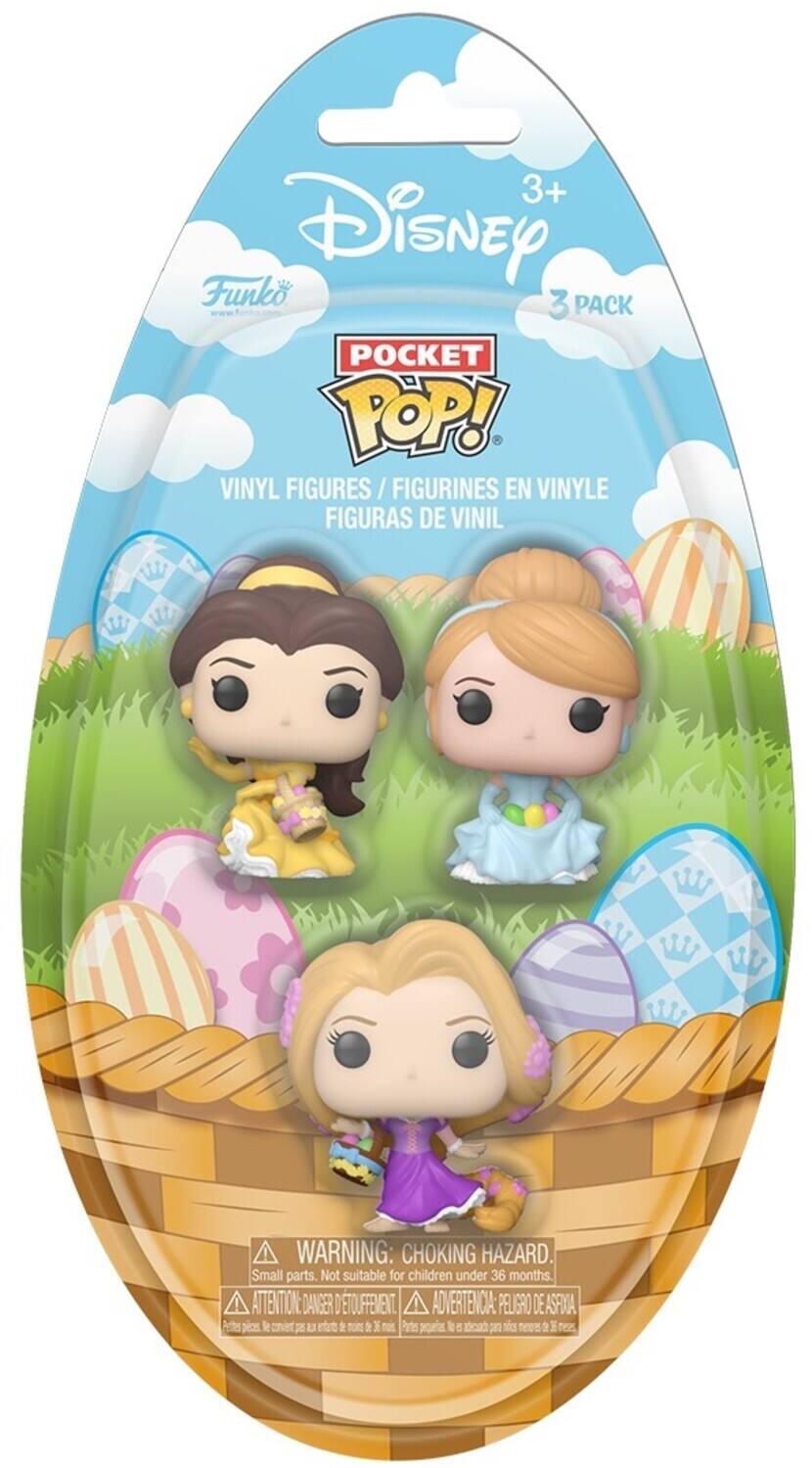 Funko - Pocket POP!: Easter 3-Pack - Disney Princess Belle, Cinderella, Rapunzel - Collectibles - Multicolor