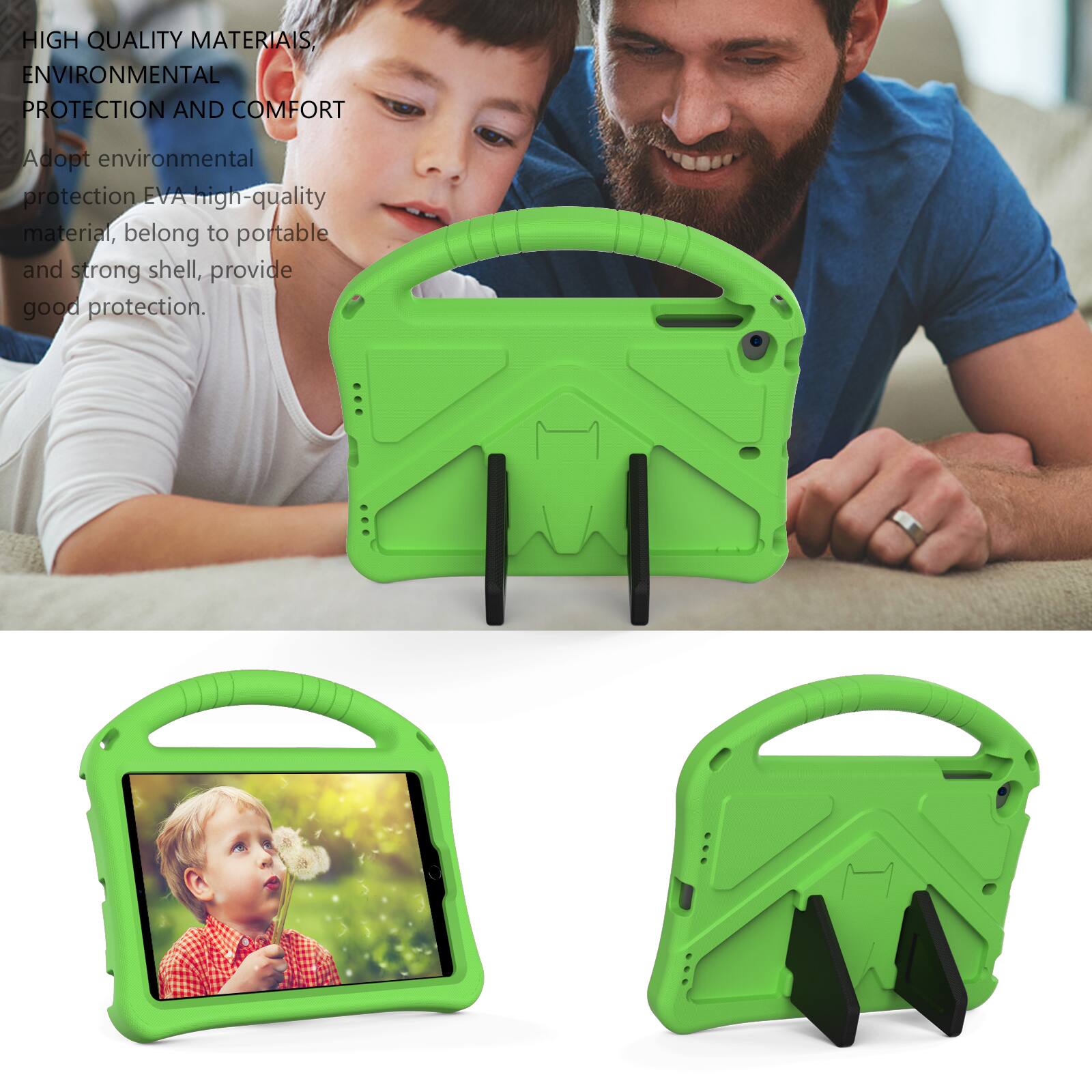 HIGH QUALITY MATERIALS, ENVIRONMENTAL PROTECTION AND COMFORT

Adopt environmental protection EVA high-quality material, belong to portable and strong shell, provide good protection.