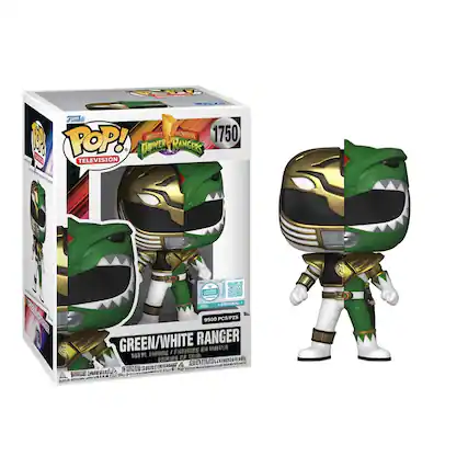 Sure, here is the corrected and grouped text from the image:
---
**Top Left Corner:**
- TM Fda M POP! MIGHTY MORPHIN 1750
**Top Center:**
- TELEVISION
**Top Right Corner:**
- Tuete MPLISE RTIM ORIGINAL - GE
**Middle Left:**
- 9500 PCS/PZS
**Middle Center:**
- GREEN/WHITE RANGER
**Middle Right:**
- FILDARIBIE ENN VINTE FaGE I DIRPL F.F
**Bottom Left:**
- A s nme Abasuse 1 FUIGLI thingttn
**Bottom Center:**
- 14 Ke Srw m BONEAG 1
**Bottom Right:**
- 1 N uowan K
---
**Box Text:**
- POP! TELEVISION
- MIGHTY MORPHIN POWER RANGERS
- 1750
- GREEN/WHITE RANGER
- 9500 PCS/PZS
- ORIGINAL
- VINYL FIGURE / FIGURINE EN VINYLE
- COLLECTIBLE
- FUNKO
- LIMITED EDITION
- FUNKO POP!