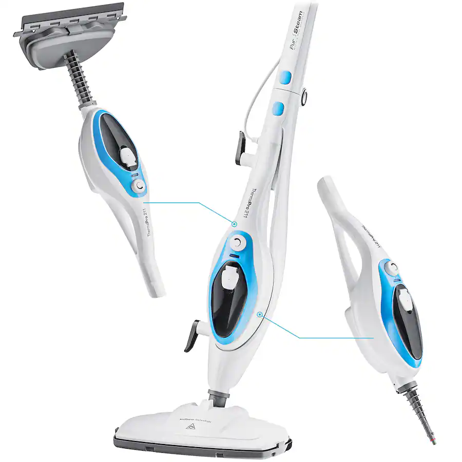 PurSteam 12 in 1 Steam Mop, Floor Steamer with Detachable Handheld ...