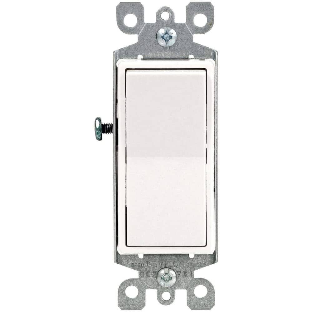 Leviton - R72-05613-0WS 15 Amp Illuminated 3-Way Rocker Switch - White