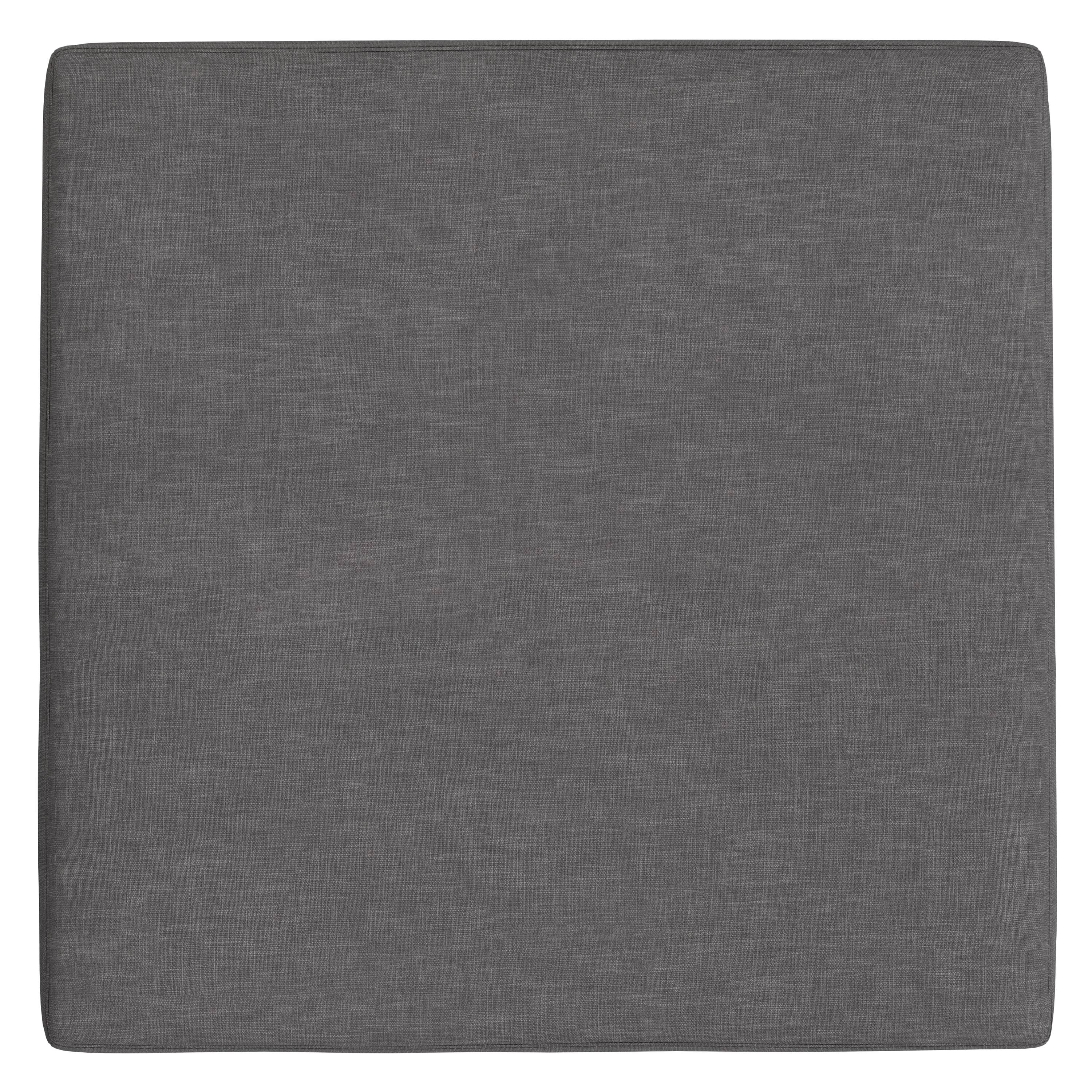 Alt View 1. Simpli Home - Owen 40 inch Wide XL Square Coffee Table Storage Ottoman in Slate Grey Polyester Fabric - Slate Grey.