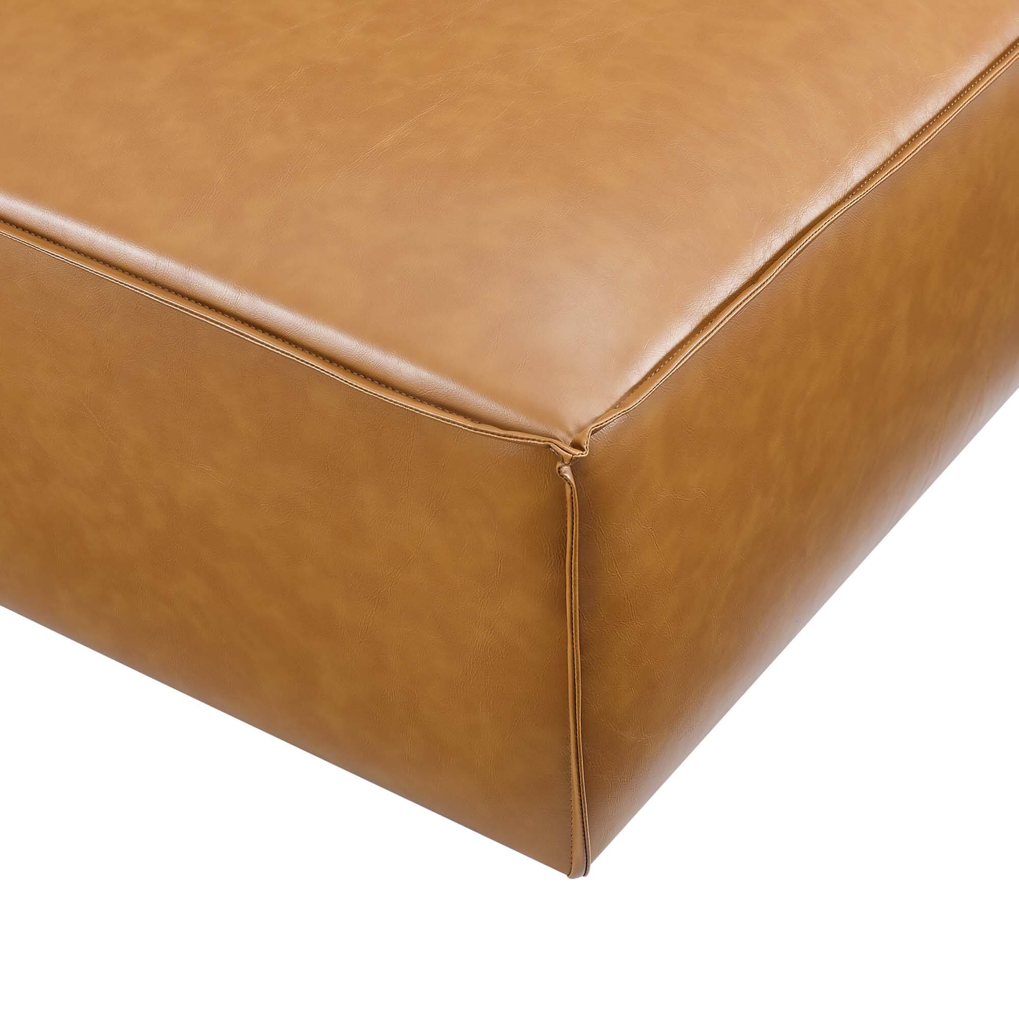 Alt View 3. Modway - Restore Vegan Leather Ottoman by Modway - EEI-4496-TAN.