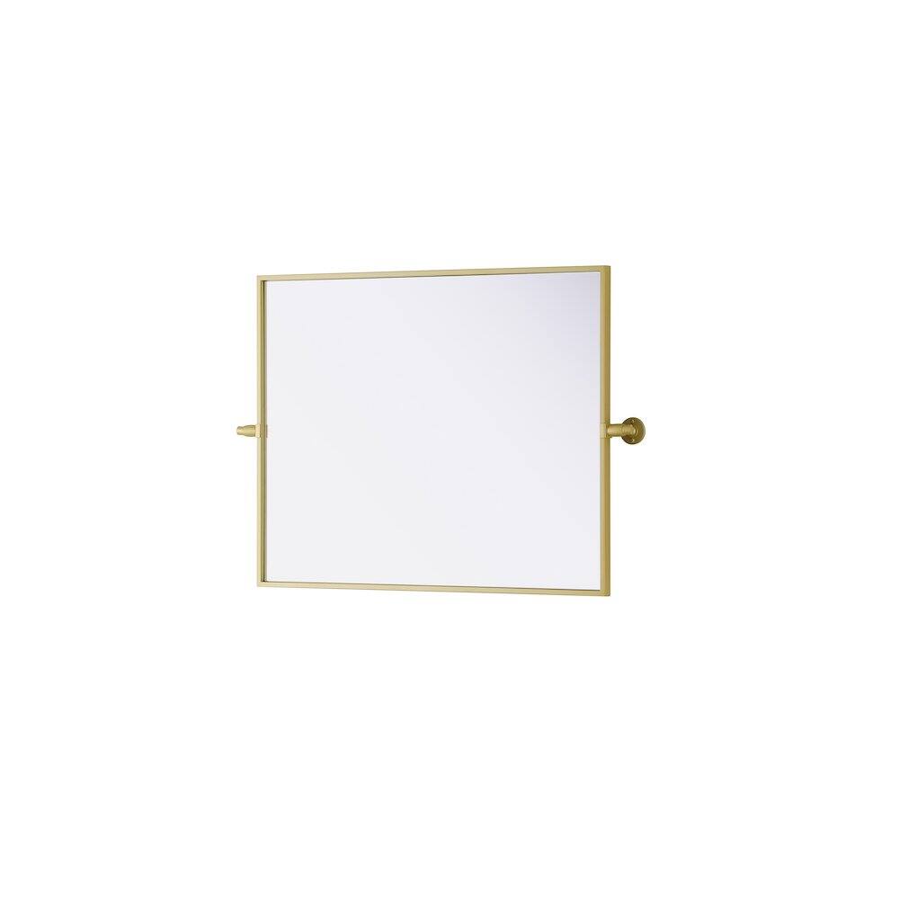 Alt View 1. Elegant Kitchen and Bath - Amoura 24X30 Pivot Mirror In Brass - Brass.