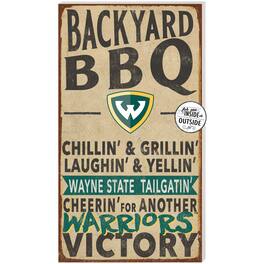 Jardine - Wayne State Warriors 11" x 20" Indoor/Outdoor BBQ Sign - Brown