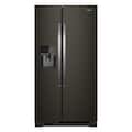 Whirlpool - 33 in. Wide 21 cu. ft. Side-by-Side Refrigerator with LED Interior Lighting - Black Stainless Steel