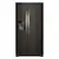 Front. Whirlpool - 33 in. Wide 21 cu. ft. Side-by-Side Refrigerator with LED Interior Lighting - Black Stainless.