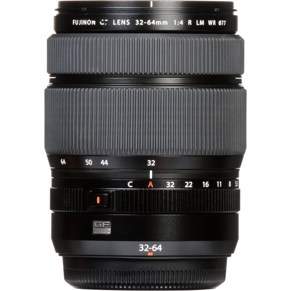 FUJINON C: LENS 32-64mm 1:4 R LM WR 077

64 50 44 32 A 32 22 16 11 8 5.5

GF FUJINON

32-64