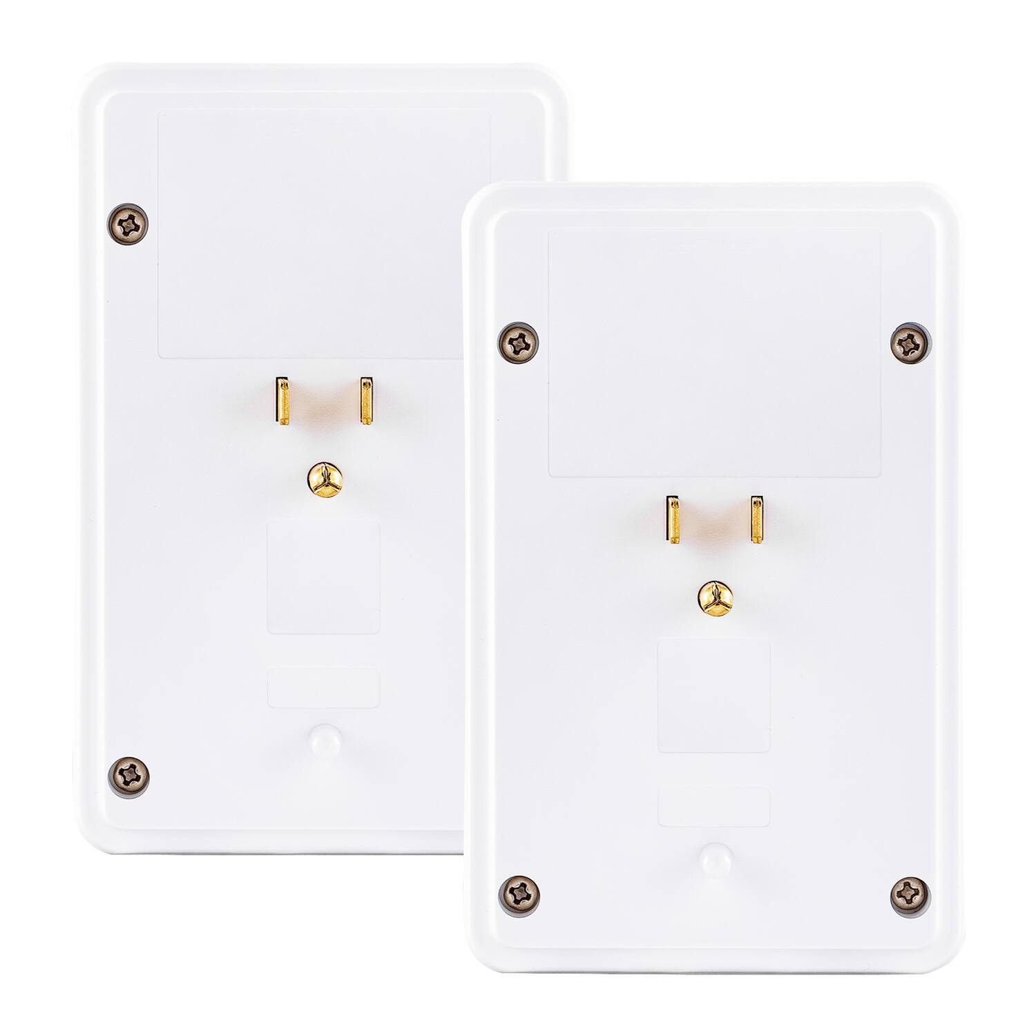 Alt View 2. CyberPower - 2-AC Outlet and 2-USB Port Grounded Wall Tap MP18HO007, 2 Pack - White.