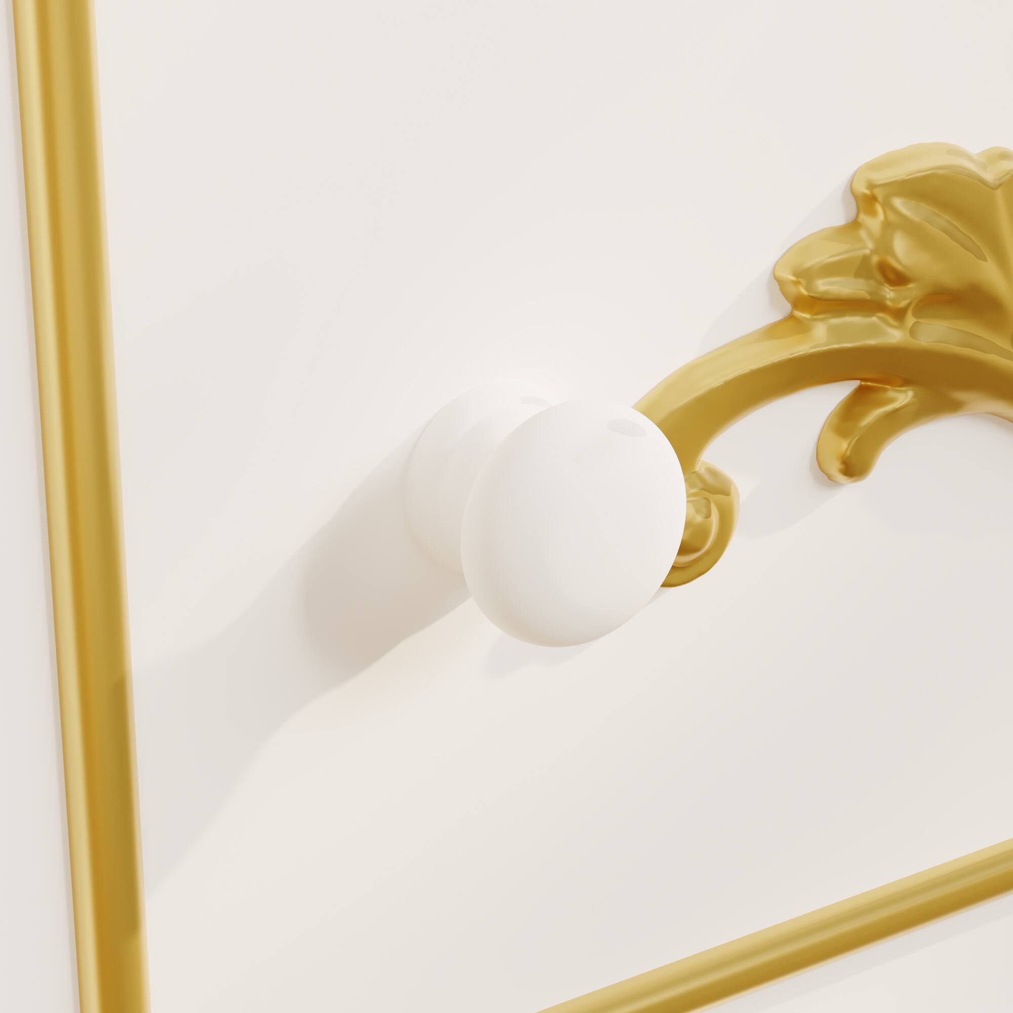 Alt View 4. Famapy - French Luxury Lighted Display Cabinet with Gold Carved Details,Storage Cabinet with LED Lighting for Living Room.