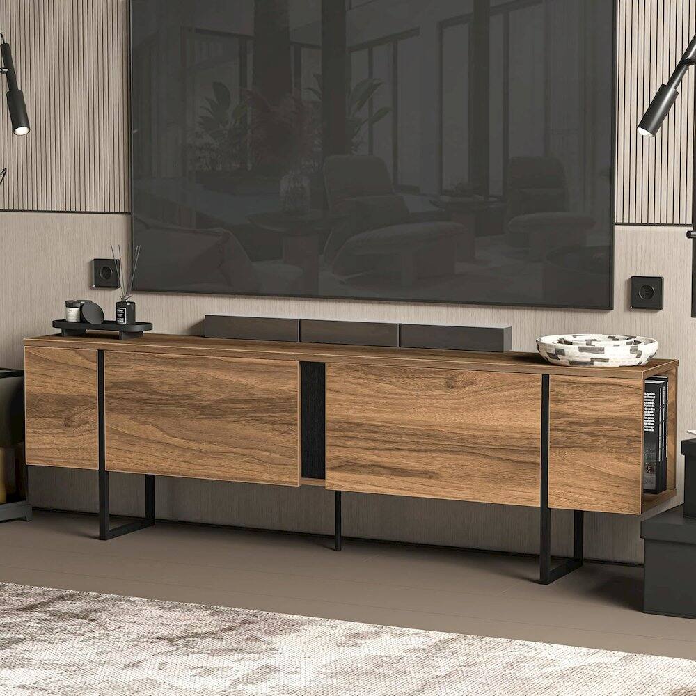 Alt View 1. Atelier Mobili - Modern TV Stand and Media Console, Entertainment Center - Brown.