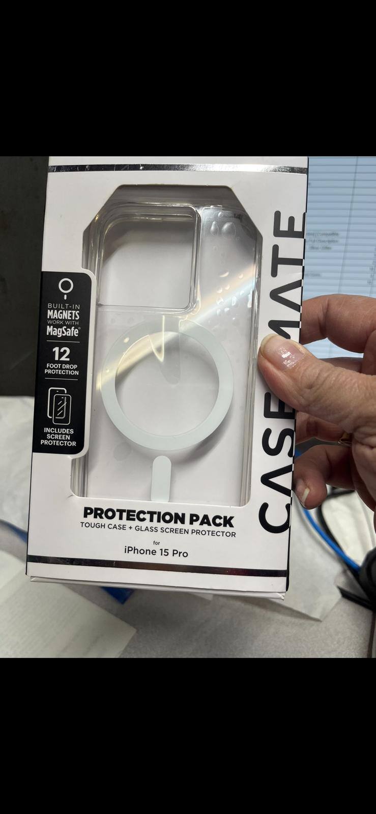 MagSafe MAGNETS WORK BUILT-IN I WITH MATE 12 FOOT DROP PROTECTION 1 INCLUDES SCREEN PROTECTOR TOUGH PROTECTION CASE + GLASS SCREEN PACK PROTECTOR CASE for iPhone 15 Pro