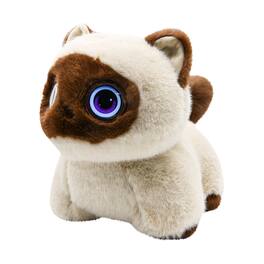 Contixo - AI Pixie-Paw Smart Interactive Plush Cat – AI Companion Stuffed Toy with Voice, Expressive Eyes & Touch-Activated Play - Brown