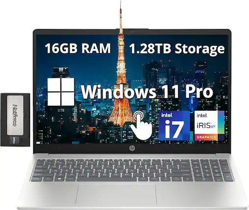 16GB RAM, 1.28TB Storage, Windows 11 Pro, Intel i7, Intel iRIS Xe Graphics, HP.