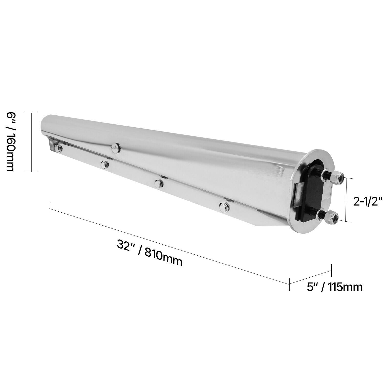6" / 160mm  
2-1/2"  
32" / 810mm  
5" / 115mm