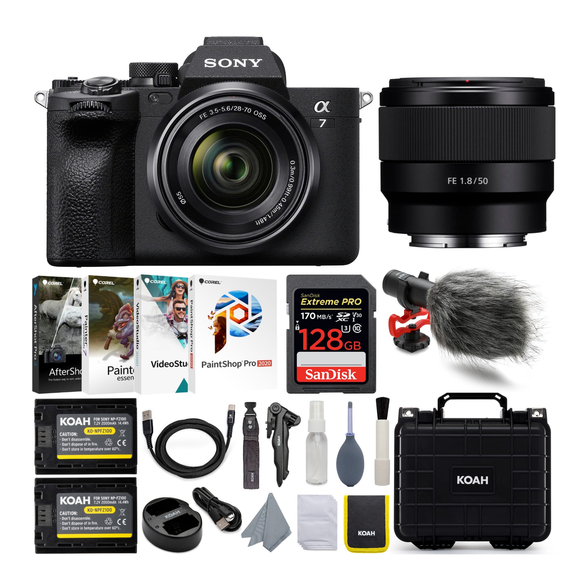 Sony - Alpha 7 IV Full Frame Mirrorless Camera w/ 28-70mm & FE 50mm f/1.8 Lens Kit price history on PriceWatchPro