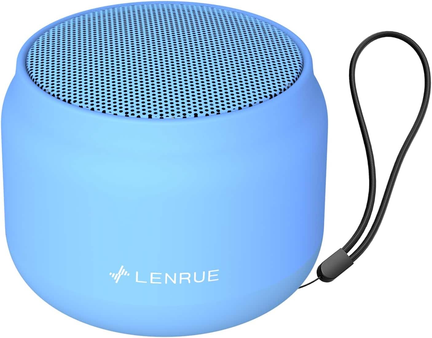 Stamp n Camp - LENRUE A2 Portable Wireless Bluetooth Speaker with Lights and Lanyard,5W Mini Small Metal Speakers 5.0/Aux-in for Home - Blue