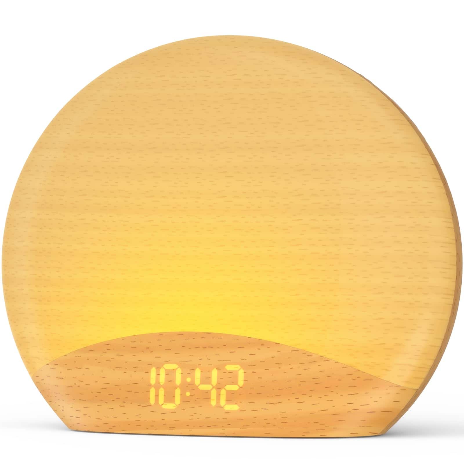 Dazzed Corner - Sunrise Alarm Clock FM Radio, Bluetooth Speaker, Natural Wake-Up Light - Wooden