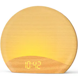 Dazzed Corner - Sunrise Alarm Clock FM Radio, Bluetooth Speaker, Natural Wake-Up Light - Wooden