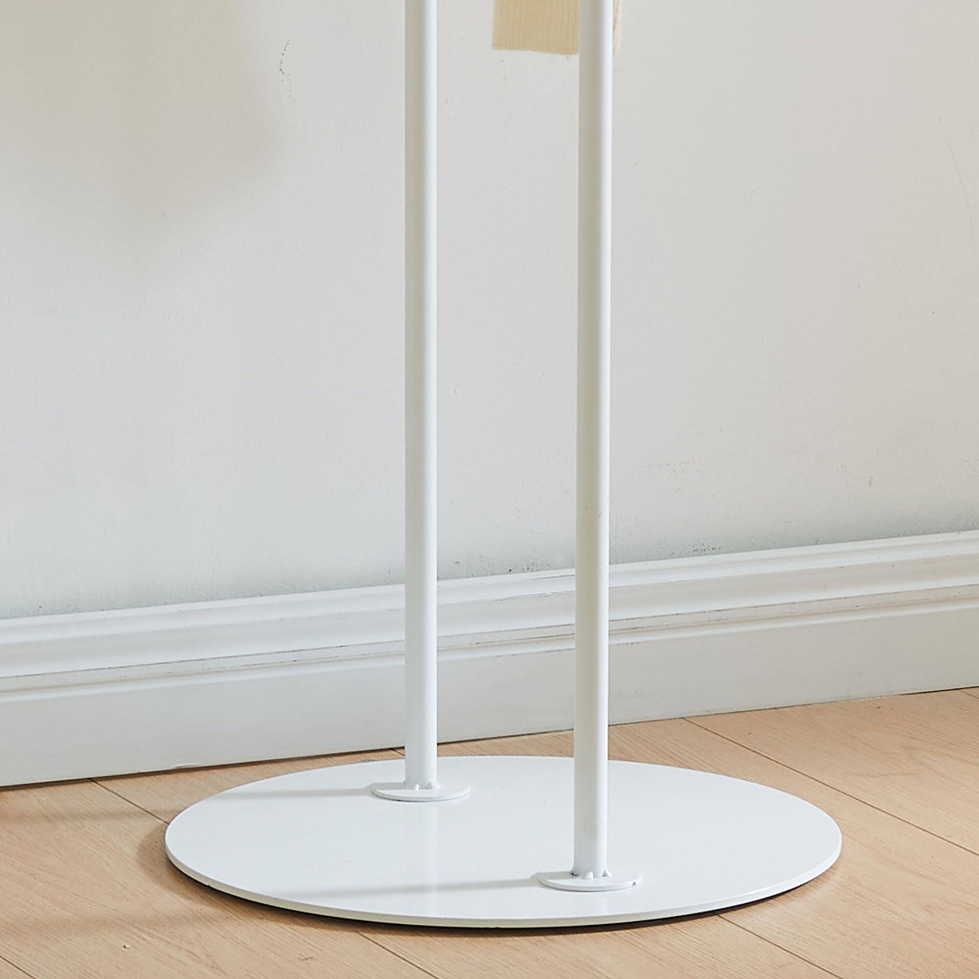 Alt View 2. Kings Brand Furniture - Kings Brand Furniture Cheska Suit Valet Stand with Circular Frame - White.