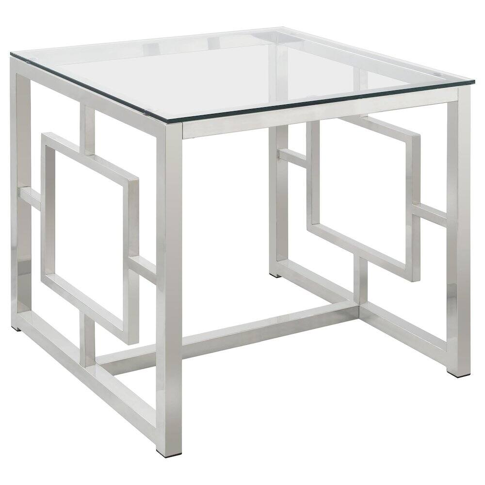 Alt View 3. Coaster Co. of America - Merced 3-piece Rectangular Coffee and End Table Set Nickel - Silver.