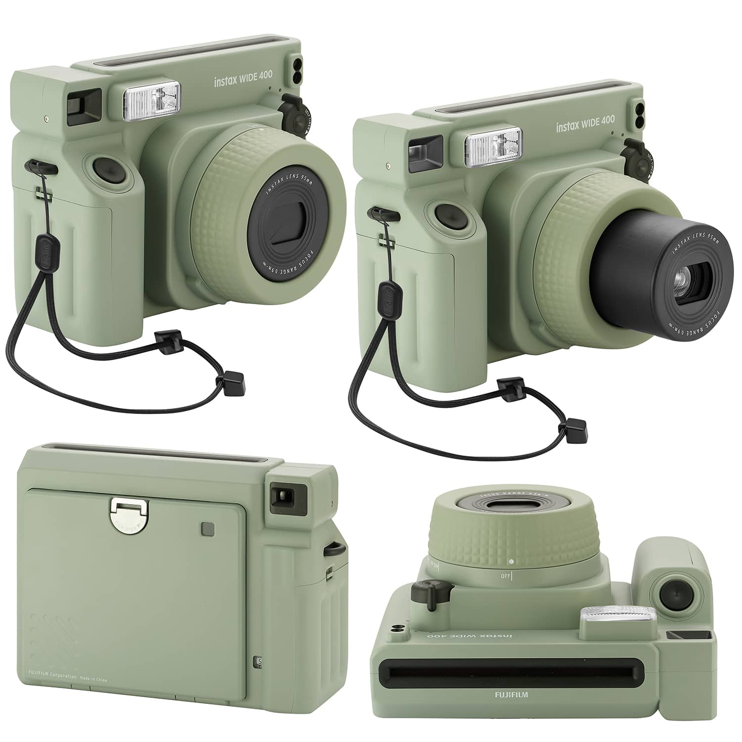 Fujifilm Instax Wide 400 Instant Camera + Camera Case + 4 AA