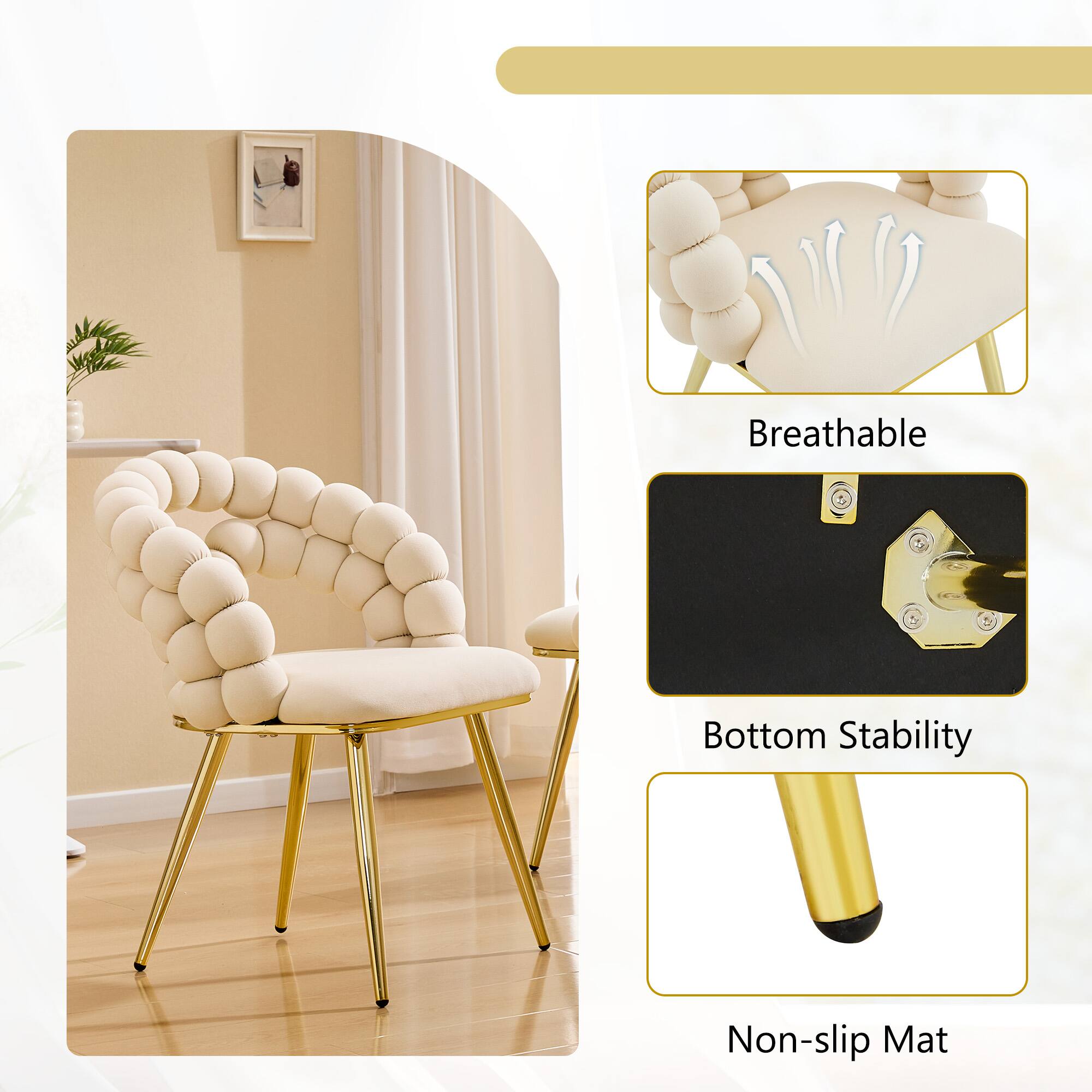 Breathable  
Bottom Stability  
Non-slip Mat