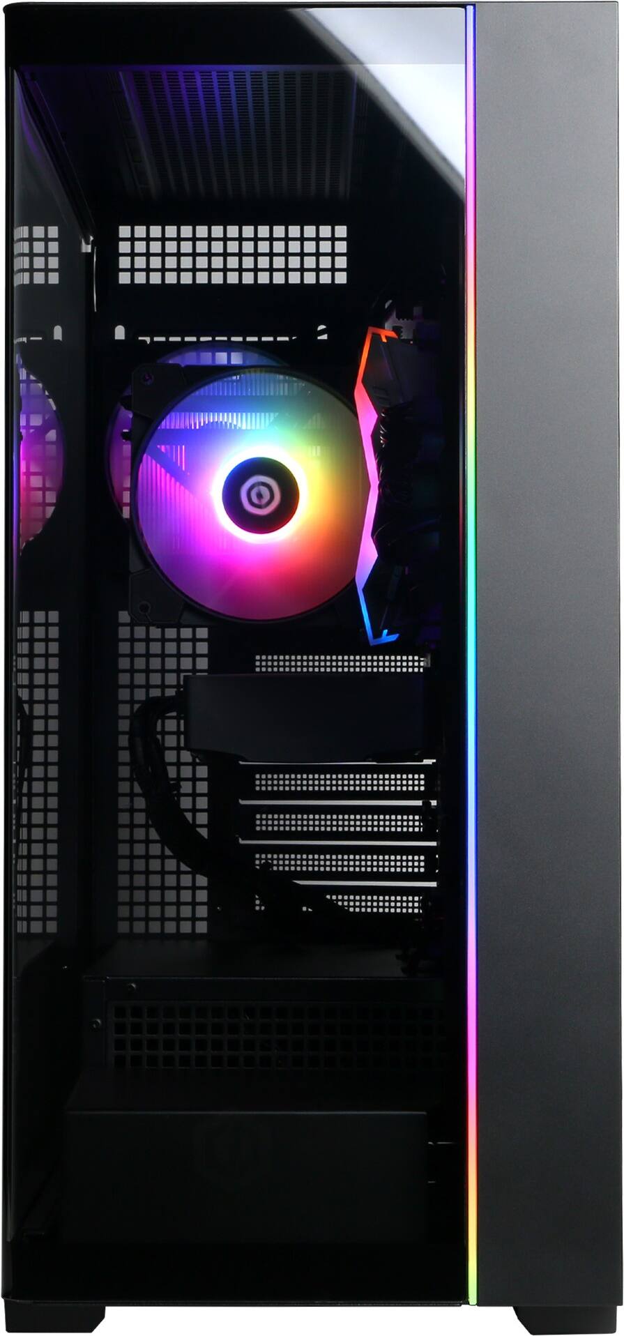 Alt View 11. CyberPowerPC - Gaming Desktop - AMD Ryzen 7 8700F - AMD Radeon RX 9060 XT 8GB - 16GB DDR5 RGB - 2TB PCIe 4.0 SSD - Black.