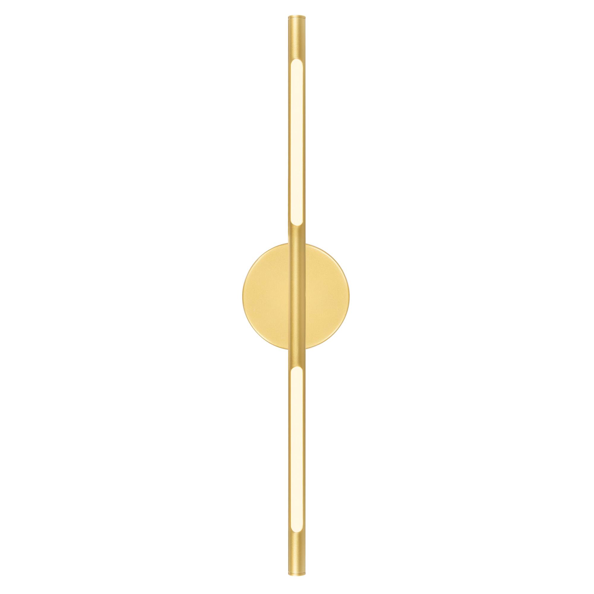 Alt View 2. CWI Lighting - Oskil LED Integrated Wall Light With Satin Gold Finish - Satin Gold.