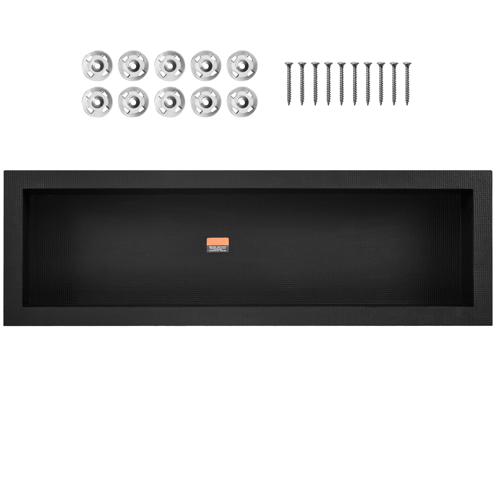 VEVOR - Shower Niche Ready for Tile 16" x 50", Single Shelf Organizer, Square Corners Wall-inserted Niche Recessed - Black