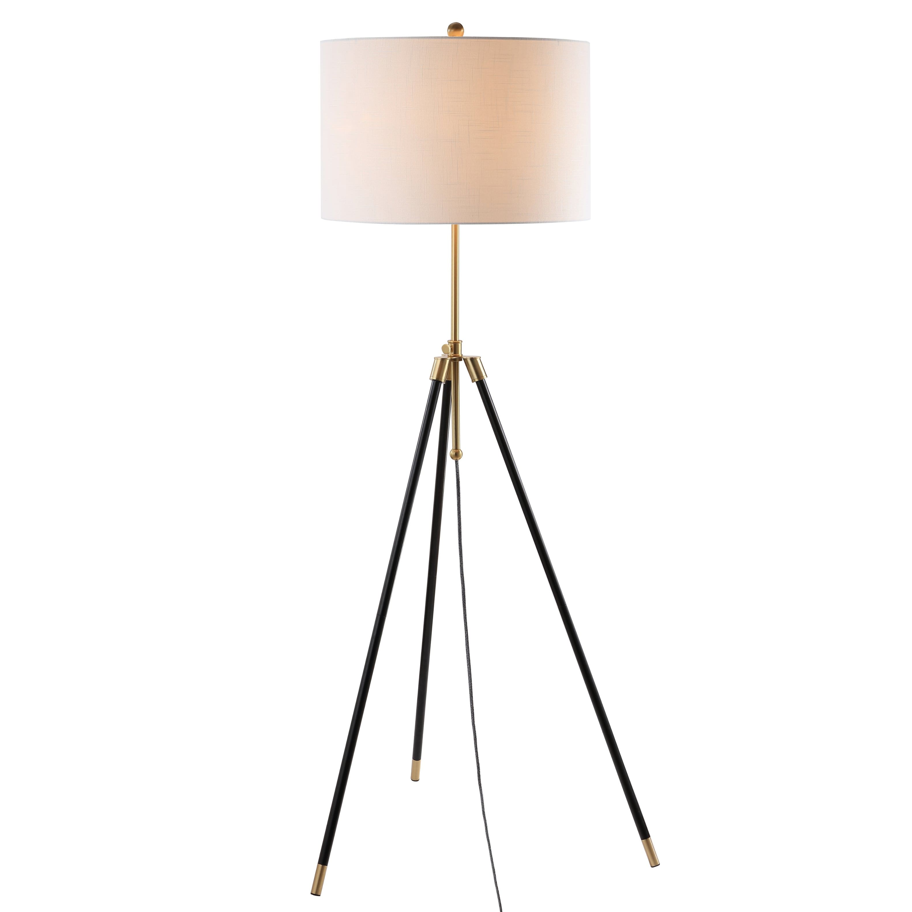"Jonathan Y - Lucius 67"" Adjustable Metal LED Floor Lamp, Black/Brass - Black/ Brass Gold" price history on PriceWatchPro