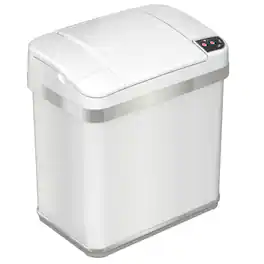 iTouchless - 2.5-Gal. Sensor Trash Can - Pearl White