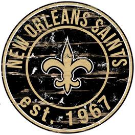 Fan Creations - New Orleans Saints 23.5" Distressed Round Sign - Multicolor