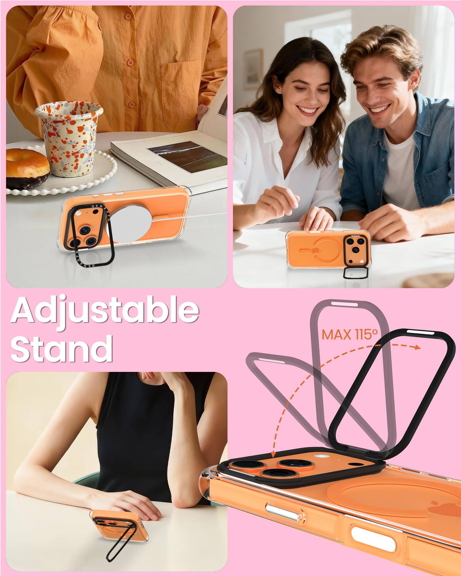 Adjustable Stand  
MAX 115°