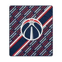 Pegasus - Washington Wizards 60" x 70" Diagonal Lined Wordmark Ultra Soft Blanket - Multicolor