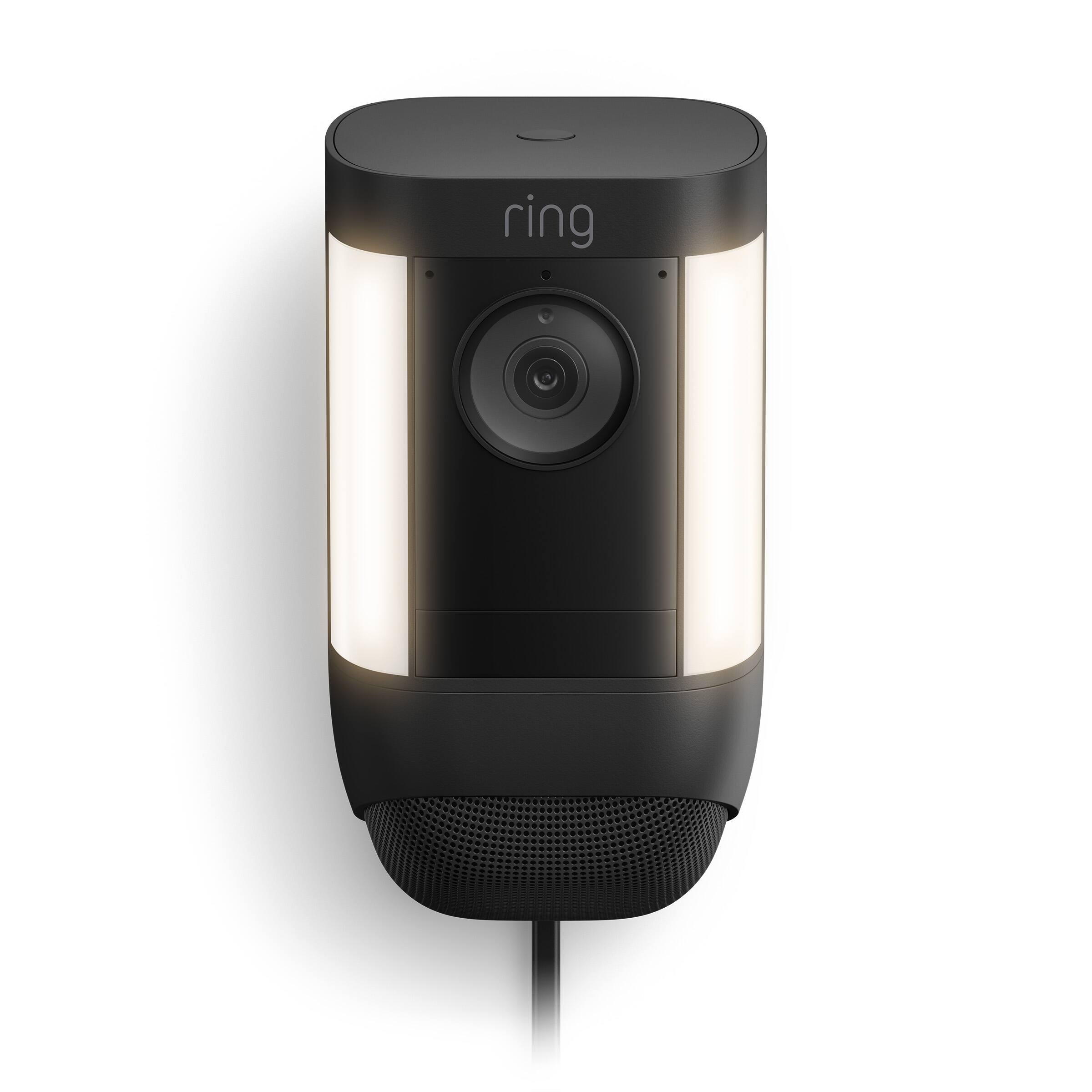 Alt View 17. Ring - Spotlight Cam Pro, Plug-In with 2K Video and Ring Vision, LED Lights, Dual-Band Wifi, and 3D Motion Detection - Black.