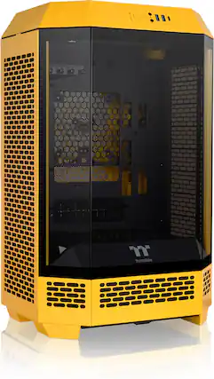 Front. Thermaltake - The Tower 300 Micro ATX PC Case - Bumblebee Yellow.