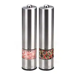 Brentwood - Electric Blue LED Salt and Pepper Adjustable Ceramic Grinders - Silver
